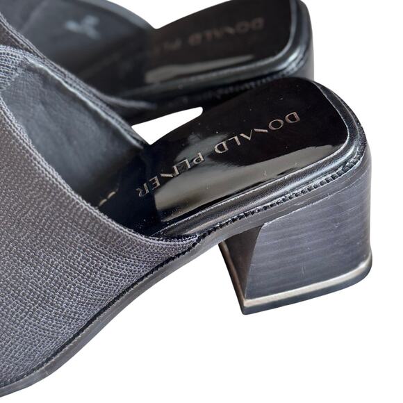 Donald J Pliner JAYLYN Stretch Mule Sandal Black Fabric Block Heel 8.5 - Picture 8 of 13